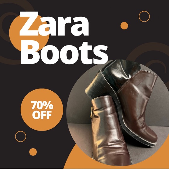 Zara Trafuluc boots with gold zippers. 2 Tone Black & Expresso, classic beauty - Picture 5 of 11